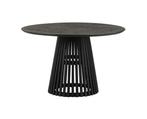 Eettafel Burundi Rond Acacia 120 cm - Zwart, Huis en Inrichting, Tafels | Eettafels, Ophalen of Verzenden, Nieuw