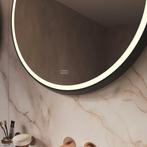 HIPP Design Phantom Ronde LED spiegel - Zwart Frame - 80 cm, Ophalen of Verzenden, Nieuw