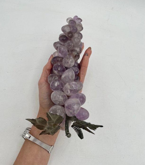 sculptuur, EXCEPTIONAL - Large Natural Amethyst Grape Bunch, Antiek en Kunst, Curiosa en Brocante