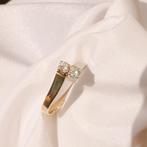 Bicolor gouden ring met diamant 0,38 ct. | Toi et moi, Sieraden, Tassen en Uiterlijk, Ringen, Goud, Met edelsteen, Gebruikt, 17 tot 18
