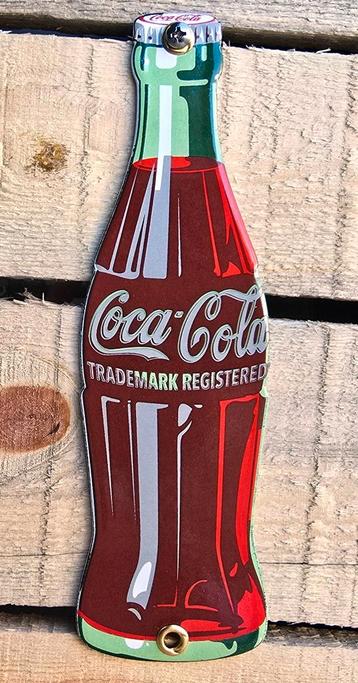 Coca Cola fles emaille reclamebord beschikbaar voor biedingen