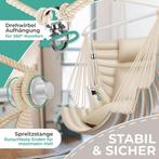 Hangstoel - Binnen & Buiten - Hangschommel - Tot 150kg - Wit, Tuin en Terras, Verzenden, Zo goed als nieuw