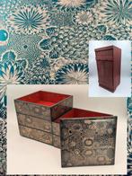 Doos - Alle handgesneden maki-e van goudlak op hout. - 1881, Antiek en Kunst