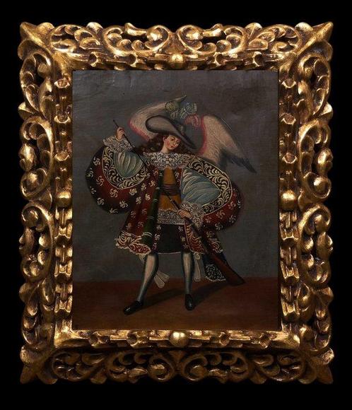 École du Pérou (XX) - Archange Harquebusier, Antiek en Kunst, Kunst | Schilderijen | Klassiek