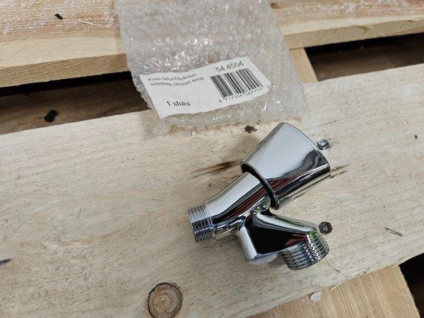 Kiwa beluchterkraan+keerklep chroom knop, Doe-het-zelf en Verbouw, Sanitair, Kraan, Nieuw, Chroom, Ophalen of Verzenden