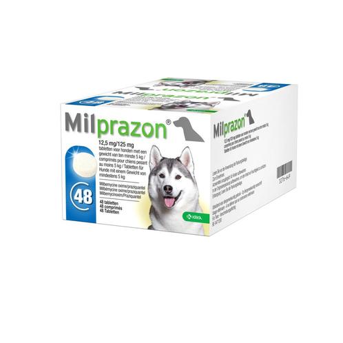 Milprazon Wormtabletten Hond 12,5mg/125mg Groot 48 tabletten, Dieren en Toebehoren, Overige Dieren-accessoires, Nieuw, Verzenden