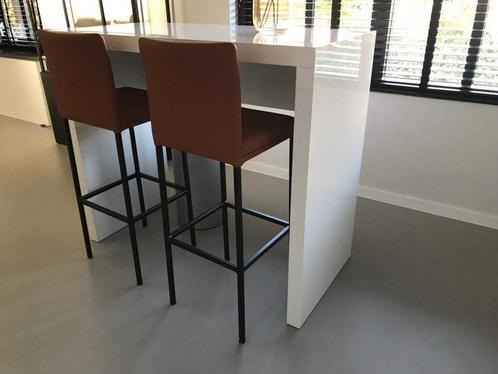 leren barstoelen - bruin leer - Echt leer, Modern, ontdek d, Huis en Inrichting, Stoelen, Overige kleuren, Nieuw, Leer, Ophalen of Verzenden