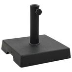 vidaXL Parasolvoet vierkant 8 kg polyresin zwart, Verzenden, Nieuw, Minder dan 1 meter, Parasolvoet