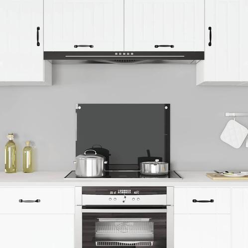 vidaXL Spatscherm keuken 70x50 cm gehard glas zwart, Huis en Inrichting, Keuken | Keukenbenodigdheden, Nieuw, Verzenden