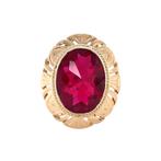 Gouden vintage ring met robijn 14 krt, Sieraden, Tassen en Uiterlijk, Ringen, Ophalen of Verzenden, Nieuw
