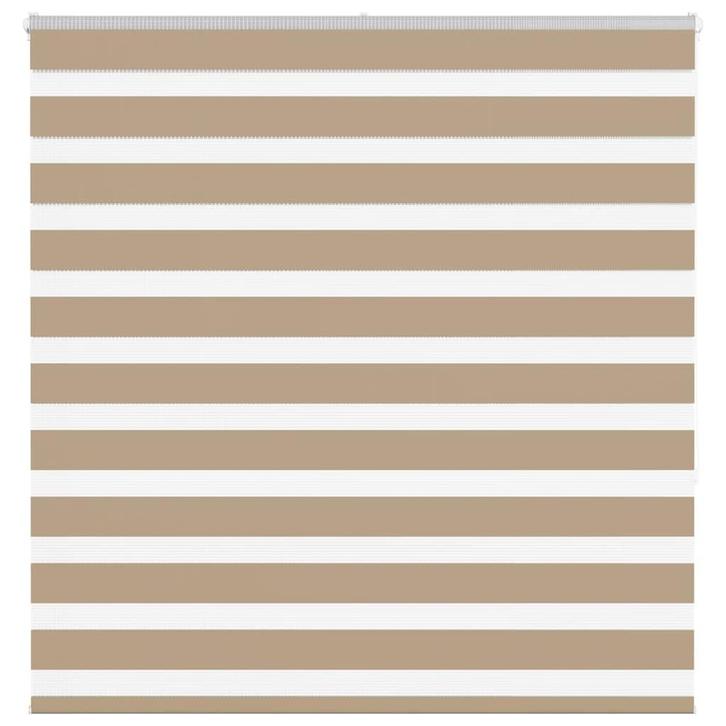 vidaXL Zebra Blind 145x150 cm stofbreedte 140,9 cm polyester, Huis en Inrichting, Stoffering | Gordijnen en Lamellen, Bruin, Nieuw