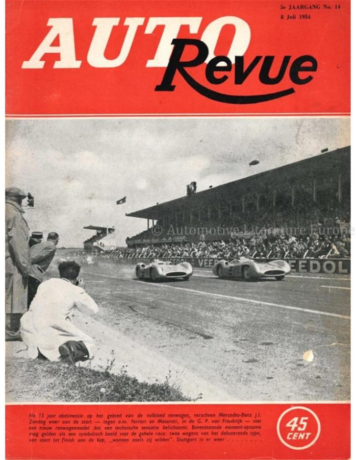 1954 AUTO REVUE MAGAZINE 14 NEDERLANDS, Boeken, Auto's | Folders en Tijdschriften