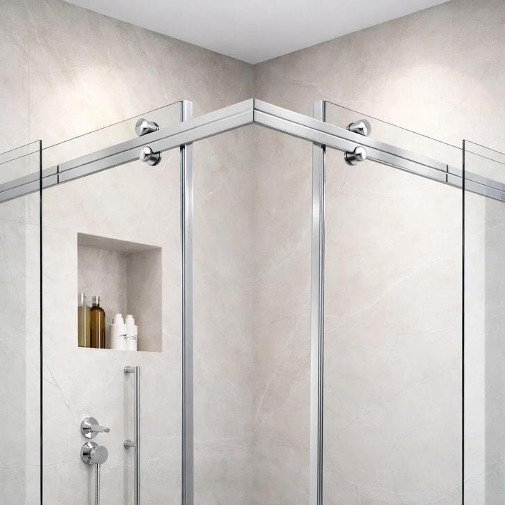 Verona schuifdeurrail voor douche - Hoek configuratie - Chro, Doe-het-zelf en Verbouw, Glas en Ramen, Nieuw, Ophalen of Verzenden
