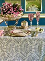 Exotisch tafelkleed met waaierprint voor grote tafels. -