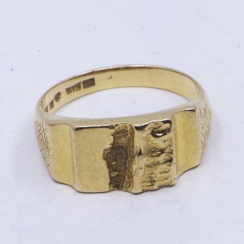 Ring - 18 karaat Geel goud - Zilveren 18K goud ring, Sieraden, Tassen en Uiterlijk, Ringen