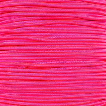 3mm Elastisch Touw - Neon roze - 50 meter op rol