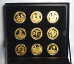 Verenigde Staten. Lot of 18 x 24K Gold Plated Commemorative