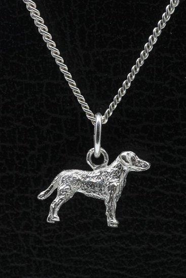 Zilveren Chesapeake bay retriever ketting hanger - klein, Sieraden, Tassen en Uiterlijk, Kettinghangers, Verzenden