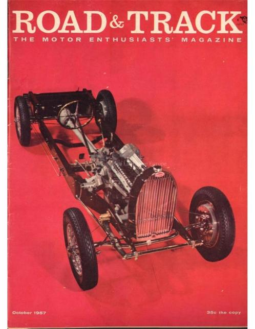 1957 ROAD AND TRACK MAGAZINE OKTOBER ENGELS, Boeken, Auto's | Folders en Tijdschriften