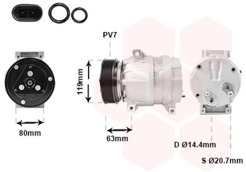 AIRCO COMPRESSOR VOOR NISSAN PRIMASTAR 2002-2006 8200200671, Auto-onderdelen, Airco en Verwarming, Nieuw, Ophalen of Verzenden