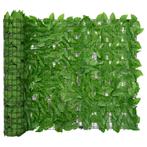 vidaXL Balkonscherm met groene bladeren 500x100 cm, Verzenden, Nieuw