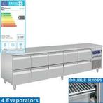 Rvs Gekoelde Werkbank  | 10 lades - 2725 x 700 x 866/960, Verzenden, Nieuw in verpakking