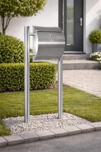 FABRIEKSVERKOOP: hoge korting RVS brievenbus met paal, Nieuw