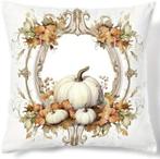 Kussenhoes Witte Pompoentjes #29 45x45 cm, Ophalen of Verzenden, Nieuw