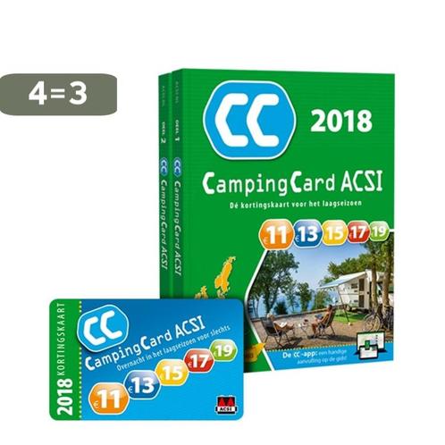 ACSI Campinggids - CampingCard ACSI 2018 - set 2 delen Acsi, Boeken, Reisgidsen, Gelezen, Verzenden