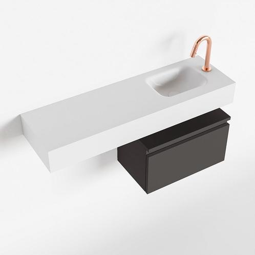 MONDIAZ ANDOR 50cm toiletmeubel dark grey. LEX 100cm, Doe-het-zelf en Verbouw, Sanitair, Bad, Nieuw, Ophalen of Verzenden