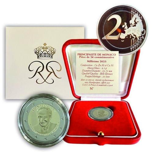 Monaco 2 Euro Rainier III 2023, Postzegels en Munten, Munten | Europa | Euromunten, Verzenden