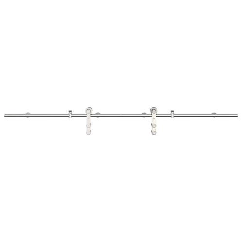 Schuifdeurset 200cm RVS - Retourdeal! 47% Korting, Doe-het-zelf en Verbouw, Deuren en Horren, 100 tot 120 cm, Schuifdeur, Nieuw