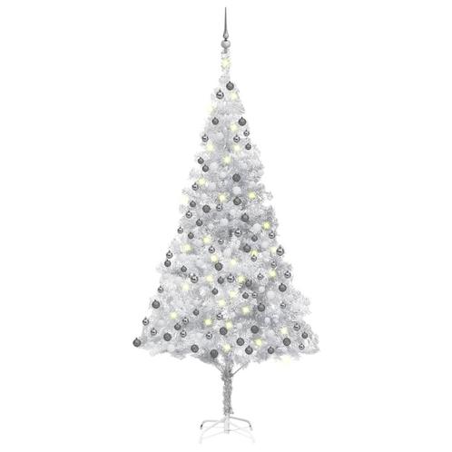 vidaXL Kunstkerstboom met verlichting en kerstballen 240 cm, Diversen, Kerst, Nieuw, Verzenden