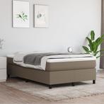 vidaXL Boxspring bed 120x200 cm stof taupe, Huis en Inrichting, Verzenden, Nieuw, Twijfelaar, 120 cm