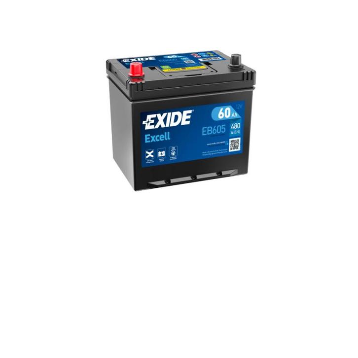 Exide Excell accu | EB605 | 12V 60Ah, Auto-onderdelen, Accu's en Toebehoren, Ophalen of Verzenden