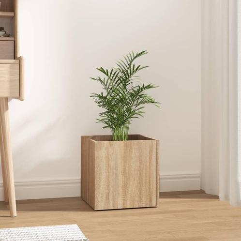 vidaXL Plantenbak 40x40x40 cm bewerkt hout sonoma eiken, Tuin en Terras, Bloembakken en Plantenbakken, Minder dan 60 cm, Nieuw