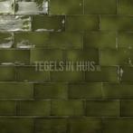 Equipe wandtegel manacor 7,5x15 basil groen glans handvorm, Ophalen, Nieuw, 10 m² of meer, Wandtegels