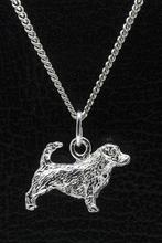 Zilveren Norfolk terrier met staart ketting hanger - groot, Nieuw, Verzenden