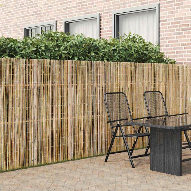 vidaXL Bamboehek Naturel 500 x 150 cm Bamboe, Tuin en Terras, Schuttingen, Nieuw, Hout, Verzenden