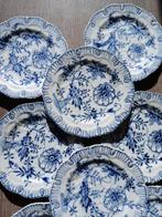 Blue onion saucers Petrus Regout dutch style Zwiebelmuster -