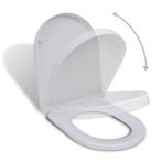 vidaXL Toiletbril soft-close vierkant wit, Verzenden, Nieuw
