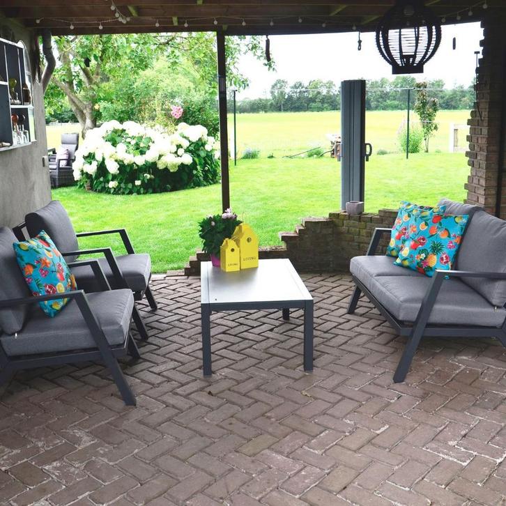 Loungeset Marah, Huis en Inrichting, Stoelen, Grijs, Nieuw, Ophalen of Verzenden
