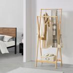 [en.casa] Bamboe kledingrek Keitele met kapstok 60x42x150 cm, Nieuw, Verzenden