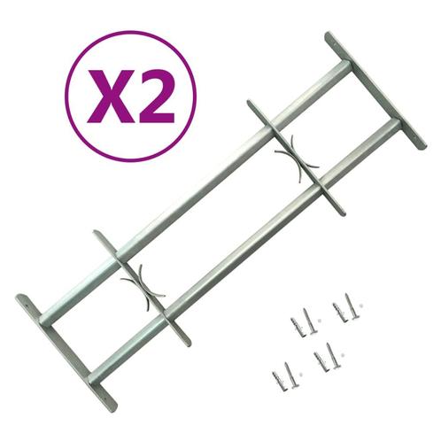 vidaXL Raambeveiligingen verstelbaar 2 st 700-1050 mm, Doe-het-zelf en Verbouw, Glas en Ramen, Nieuw, Verzenden