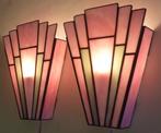 Wandlamp (2) - Glas - Art Deco stijl, Antiek en Kunst, Curiosa en Brocante