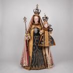 Staakmadonna - 120 cm - Hout, Zilver - 1850-1900, Antiek en Kunst