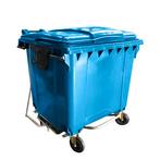 Afvalcontainer 1100 liter blauw met voetbediening, Nieuw, Ophalen of Verzenden