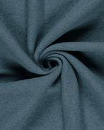 Gekookte Wol Bouclé Staal Blauw, Hobby en Vrije tijd, Stoffen en Lappen, Nieuw, Blauw