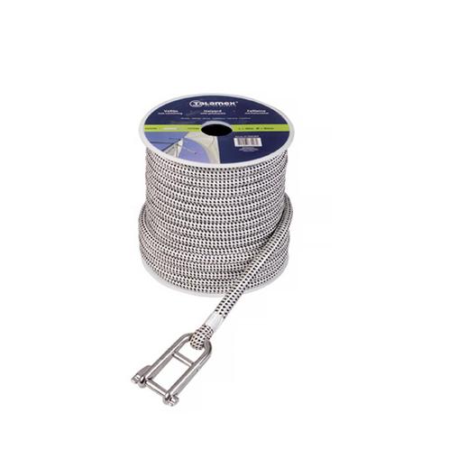 Talamex Vallijn met valsluiting, wit-zwart, 8 - 10 - 12mm-10, Watersport en Boten, Accessoires en Onderhoud, Nieuw, Ophalen of Verzenden
