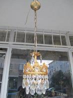 Kroonluchter - Verguld messing - Set Antieke Kristallen Lamp, Antiek en Kunst, Antiek | Lampen